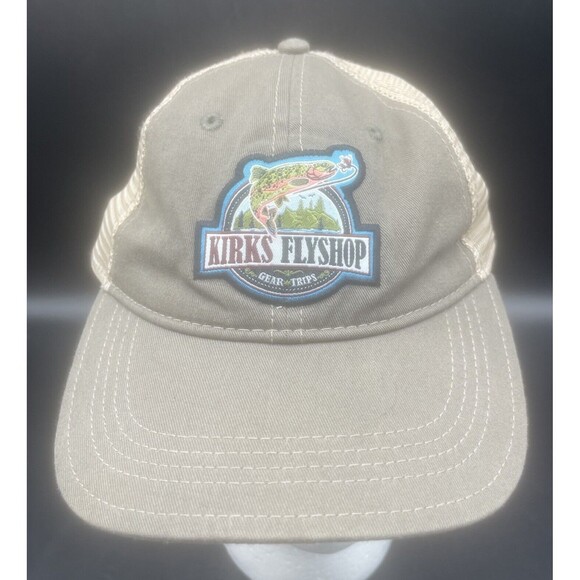 Kirks FlyShop Gear Trips Brown Baseball Hat Cap Adjustable - Picture 6 of 8